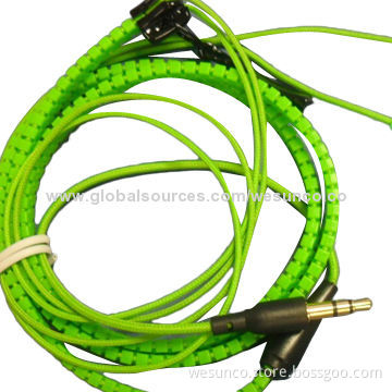 Competitive Metal Zipper Earbuds with Mic or Volume Control or All without, Various ColorsNew